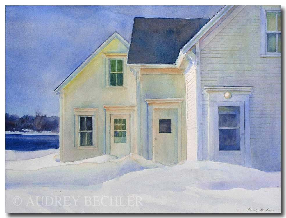 Winter Light, Acrylic, Audrey Bechler Eugene, ME
