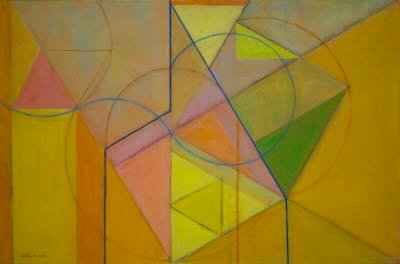 #588 'Yellow Triangles' by Audrey Bechler Eugene, OR