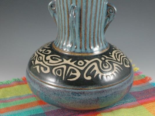 Carved Fluted Vase by Douglas bechler