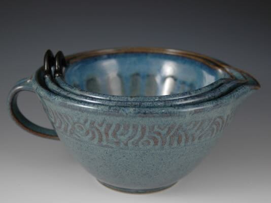 Carved batter Bowl by Douglas Bechler